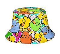 FJAUOQ Lustiger Fischerhut, Fischerhut, Strandhut, Reise, Sonnenhut, Outdoor-Kappe für Unisex Männer Frauen, Mehrfarbige Ente, One size