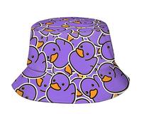 FJAUOQ Lustiger Fischerhut, Fischerhut, Strandhut, Reise, Sonnenhut, Outdoor-Kappe für Unisex Männer Frauen, Lila Ente, One size