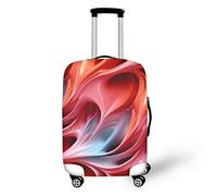 FJAUOQ Reisegepäck-Abdeckung, Pfauenform, Spirale, Gothic-Glasmuster, Spandex, Koffer-Schutz, kratzfest, passend für 45,7 - 81,3 cm Gepäck, Rosa Pigmentverlauf, L(25-28 IN)