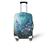 FJAUOQ Reisegepäck-Abdeckung, Pfauenform, Spirale, Gothic-Glasmuster, Spandex, Koffer-Schutz, kratzfest, passend für 45,7 - 81,3 cm Gepäck, Lavendel-Aquarellmalerei, XL(29-32 IN)