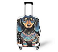 FJAUOQ Reisegepäckhülle, Motiv: Afrika, wilder Elefant, Elefant, Aquarell, waschbar, für Damen und Mädchen, Dackel Kunstmalerei, XL(29-32 IN)