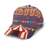 FJAUOQ Retro Zirkus Icons Baseball Cap Sommer Caps Vintage Dad Cap Unisex Snapback Trucker Hat, Siehe Abbildung, One size
