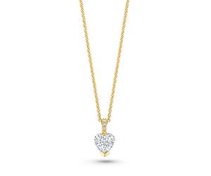 FJF JEWELLERY Halskette - Heart Solitair - FJF0010070YWH gold