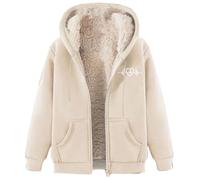 FJKVAVF Angebote Des Tages Heute Damen Wintermantel Damen Wolle Softshelljacke Gefüttert Damen Damen Pullover Elegant Top Mit Reissverschluss Vorne Anorak Damen Mit Kapuze Winter Damen Mode Sale Sale