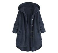 FJKVAVF Black of Friday Winterjacke Damen Winterjacke Damen Lang Schwarz Wolljacke Damen Herbst Beheizbarer Pullover Damen Eleganter Mantel Damen Damen Mantel Elegant Lang Danenkleidung Sale Sale