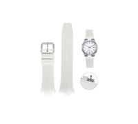 FKM-Gummiband für Citizen Tsuyosa Uhren, Schnellentriegelung, 26 mm, Ersatzarmband für Citizen Tsuyosa Uhren (Weiß, 26 mm)