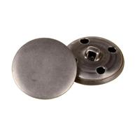 Flache Metallknöpfe 10-30mm für Mäntel, Jeans und Hemden, Altes Silber, 20mm - 10 Stück