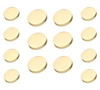 Flache Metallknöpfe, 8 Stück x 20 mm und 6 Stück x 25 mm, für Damen, Anzug, Wolle, Mantel, Herren, Jacke, Knopf, Hemd, Anzug, Hose, Knopf (mattgoldfarben)