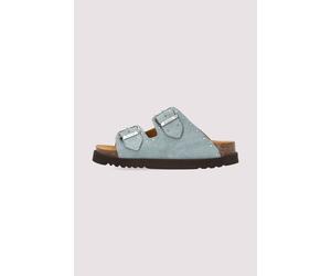 Flache Sandale Damen Denim Leder Komfort 40 Denim