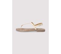 Flache Sandale Damen Taupe Komfort 38 Taupe