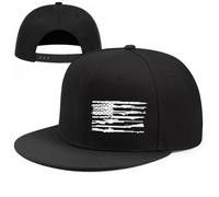 Flache Schirmmütze für Herren, Snapback-Rucksack, Hut für Jungen, breite Krempe, Pitbull-Deckel, schwarz, Trucker, Papa, Baseballkappe, Rock-Roll, Flaggenpistole, 1