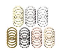 Flache Schlüsselanhänger Ring, Tiberham Rund Metall Split Schlüsselringe für Home Auto Office Schlüssel Befestigung, Arts & Crafts DIY Zubehör, 28 mm, 7 Farben, 35 Stück