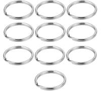 Flache Schlüsselringe, 50 mm, großer offener Schlüsselring - stabiler Schlüsselanhänger für Schlüsselanhänger und Bastelarbeiten, 10 Stück