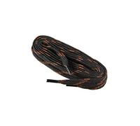 Flache Schnürsenkel für Arbeitsschuhe, Gesundheitsschuhe und Sicherheitsschuhe -robustes Gewebe, von Worker Walker Laces Pro, 1 Paar (9176 - schwarz mit braun / 120 cm - 47 zoll)