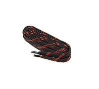 Flache Schnürsenkel für Arbeitsschuhe, Gesundheitsschuhe und Sicherheitsschuhe - robustes Gewebe, von Worker Walker Laces Pro, 1 Paar (9131 - schwarz mit rot / 90 cm - 35 zoll)
