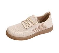 Flache Schuhe FüR Damen Breiter Zehenpartie BarfußSchuhe Turnschuhe Leichtgewichts Laufschuhe Mesh Sportschuhe Atmungsaktiv Traillaufschuhe Running Shoes Bequeme Wear Breeze-Schuhe
