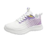 flache schuhe für damen Sneaker Elegant Orthopädische Turnschuhe Ultra-Bequeme Rutschfeste Walkingschuhe Atmungsaktive Weite Laufschuhe Weichen Sohle Barfußschuhe orthofeet schuhe damen Lila 40