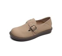 Flache Slip-On Loafer Damen 2-in-1 Schuhe im Birkenstock-Design rutschfeste Gummisohle Perfekt für Shorts und Hosen