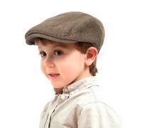 Flache Zeitungsjungenmütze aus Wolle und Tweed für Kinder und Jungen, Pagenmütze, Ivy Cap, Vintage-Cabbie-Mütze für Kleinkinder, Jungen und Mädchen (für 4 bis 9 Jahre)