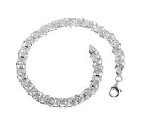 Flaches Königskette Armband 925 Silber - 6mm , Länge 16-25cm