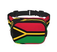 Flag of Vanuatu bedruckte modische Crossbody-Tasche, Wander-Hüfttasche, quadratisch, doppellagig, Reise- und Fitness-Umhängetasche