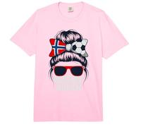 Flagge Norweger Mädchen Norwegen Spirit Pride Cheer Home Queen Comfort Colors Adult Heavyweight T-Shirt