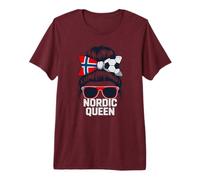 Flagge Norweger Mädchen Norwegen Spirit Pride Cheer Home Queen Premium T-Shirt