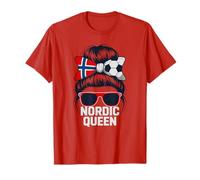 Flagge Norweger Mädchen Norwegen Spirit Pride Cheer Home Queen T-Shirt