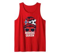 Flagge Norweger Mädchen Norwegen Spirit Pride Cheer Home Queen Tank Top
