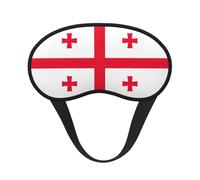 Flagge von Georgien Druck verstellbare Augenabdeckung zum Schlafen, bequeme, druckfreie und atmungsaktive Schlafmasken