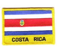 Flaggen Aufnäher Patch Costa Rica Schrift Fahne NEU