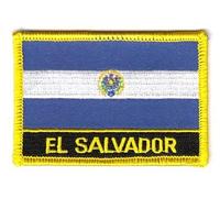 Flaggen Aufnäher Patch EL Salvador Schrift Fahne NEU