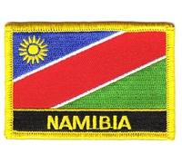 Flaggen Aufnäher Patch Namibia Schrift Fahne NEU