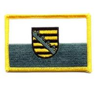 Flaggen Aufnäher Patch Sachsen Flagge Fahne NEU
