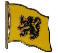 Flaggen-Pin/Anstecker Belgien Flandern vergoldet