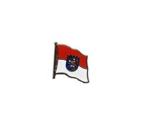 Flaggen-Pin/Anstecker Deutschland Hessen vergoldet