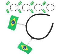Flaggen Stirnband - Pack aus Filz und Pp für Fußballfans | Leicht, Formstabil, Gepolstert, Grüne Ausführung, für Outdoor und Sports Match, 5 Stück