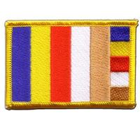 Flaggenfritze Aufnäher Patch Flagge Buddhismus - 8 x 6 cm
