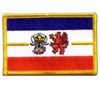 Flaggenfritze Aufnäher Patch Flagge Deutschland Mecklenburg-Vorpommern - 8 x 6 cm