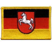 Aufnäher Patch Flagge Deutschland Niedersachsen - 8 x 6 cm