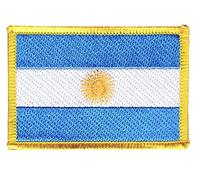 Flaggenfritze Flaggen Aufnäher Argentinien Fahne Patch + gratis Aufkleber