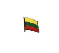 Flaggenfritze Flaggen-Pin/Anstecker Litauen vergoldet