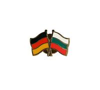 Flaggenfritze Freundschaftspin Deutschland - Bulgarien, 22 mm, Flaggen Pin vergoldet aus Hartemaille, Länder Anstecker zum Sammeln und Tragen