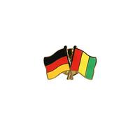 Flaggenfritze Freundschaftspin Deutschland - Guinea, 22 mm, Flaggen Pin vergoldet aus Hartemaille, Länder Anstecker zum Sammeln und Tragen