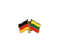 Flaggenfritze Freundschaftspin Deutschland - Litauen, 22 mm, Flaggen Pin vergoldet aus Hartemaille, Länder Anstecker zum Sammeln und Tragen