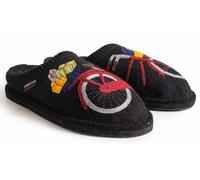 Flair RadlHAFLINGER Flair Radl Damen Hausschuh Clog aus reiner Schurwolleinschwarz