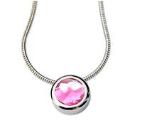 Flamingo Pink Rose Solitaire Magnet Kettenanhänger Energetix 4you 459 mit hochwertiger Schlangenkette 1A Swarovski Kristall Miore Magnetix 1788