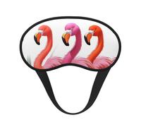 Flamingo-Schlafmaske, weich, bequem, Augenmaske mit verstellbarem Riemen, Verdunkelung, Augen-Schlafschutz, Abdeckung für Damen, Mädchen, Herren, Reisen, Yoga, Nickerchen, Schichtarbeit
