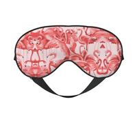 Flamingo-Seiden-Schlafmaske, elastisches Band, Reisen und Nickerchen, weiche Augenabdeckung für Reisen, Yoga, Nickerchen
