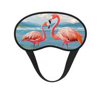 Flamingo Strand-Schlafmaske für Seitenschläfer, lichtblockierende Nachtmasken zum Schlafen, Augenmaske für Damen und Herren, Augenabdeckung, weicher, bequemer Augenschatten für Reisen, Nickerchen